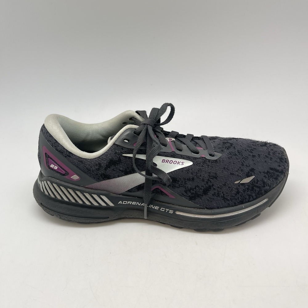 Brooks Sneakers Womens 9.5 D Adrenaline GTS 23 1203811B072 Black Running Shoes
